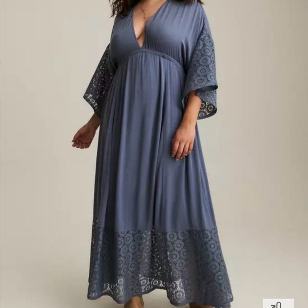 Torrid Festi Lace Trim Maxi Dress